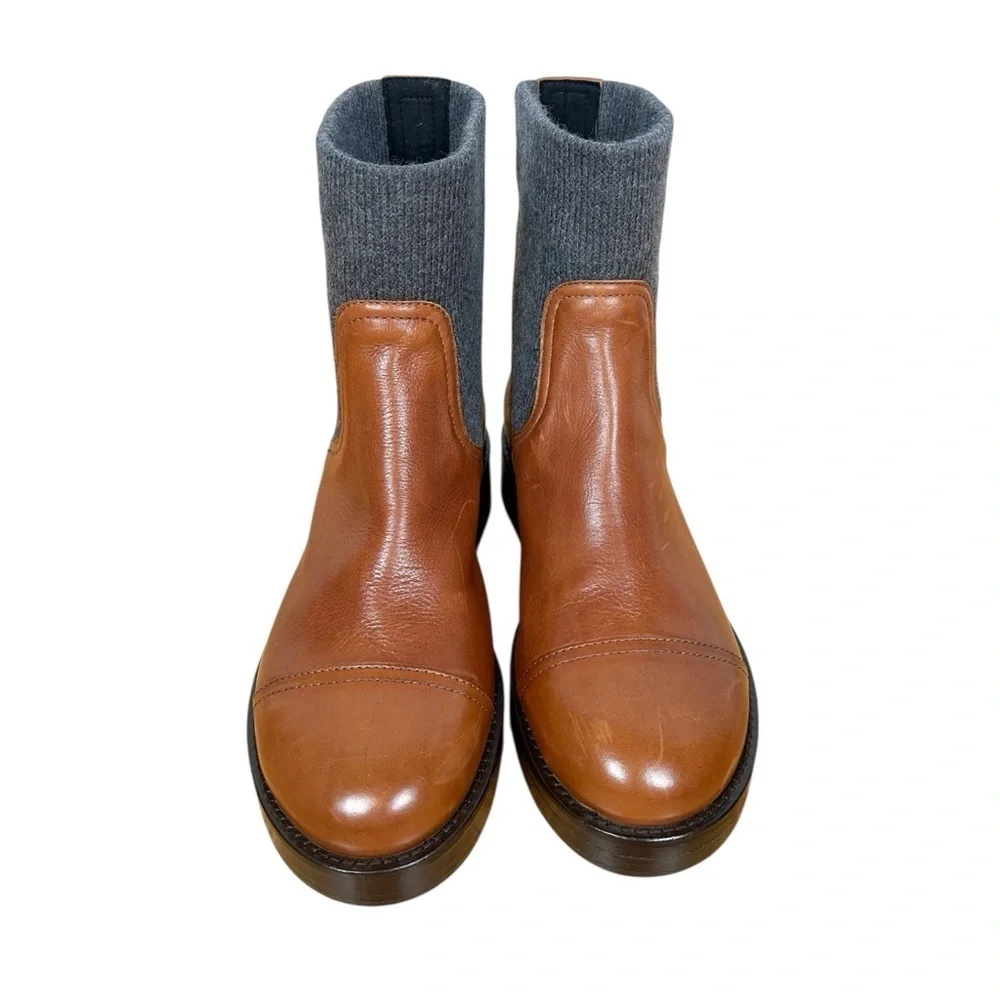 J. Crew Rib Cuff Boots in Italian Leather